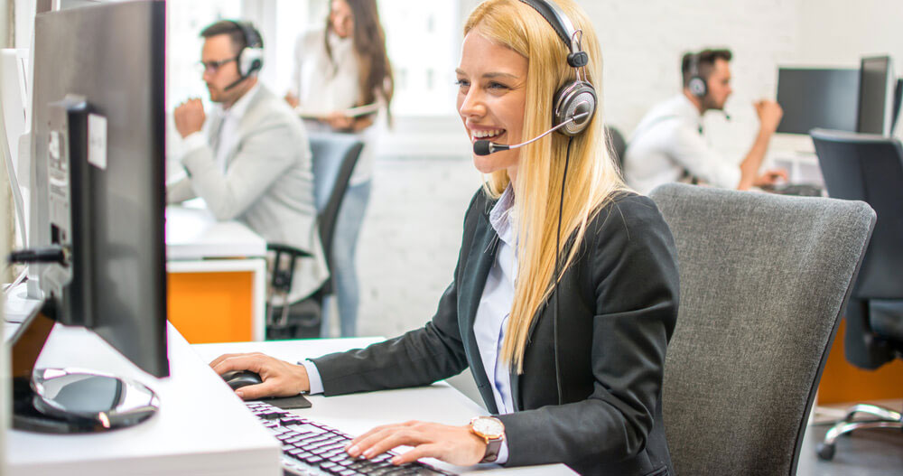 smiling office staff