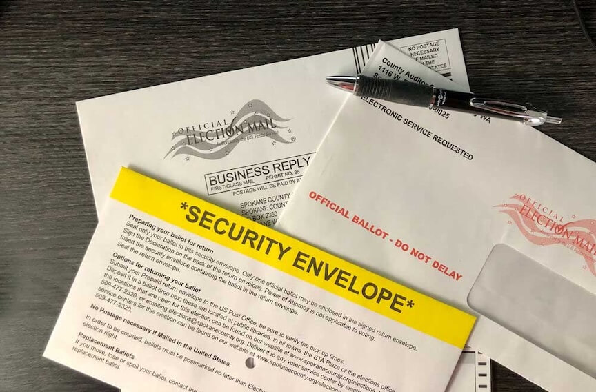 A picture of a security envelope with a tamper-evident seal