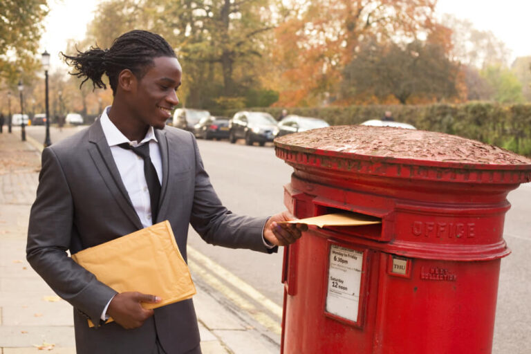 way to send a check in the mail