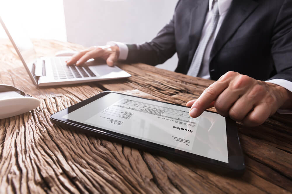 Man Using a Tablet