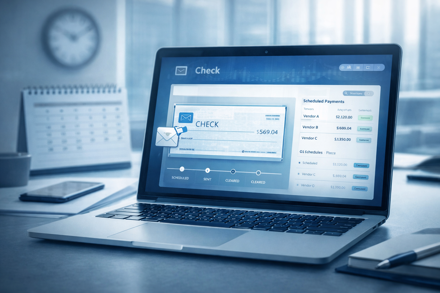 electronic checks, eChecks, cash flow predictability, accounts payable automation, payment timing, business payments, check payments, payment visibility, fraud risk management, mail check delivery