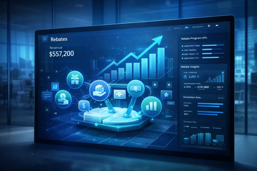 rebate management, rebate processing, rebate fulfillment, rebate redemption rates, promotional rebates, digital rebates, rebate automation, rebate program strategy, customer incentives, rebate ROI, rebate analytics, channel rebates, manufacturer rebates, rebate financial planning, rebate marketing strategy