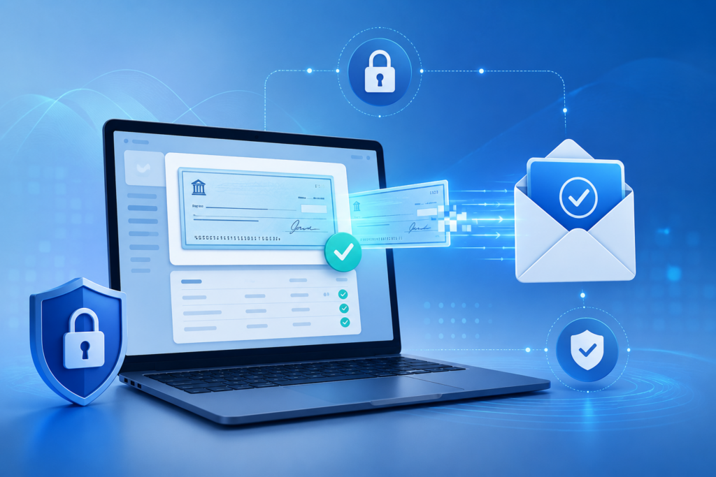 secure email checks and echeck payment system sending electronic checks online